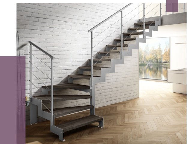 Г-образные лестницы под ключ в Минусинске от 36834 руб. | ПРОЛЁТ-Мнс