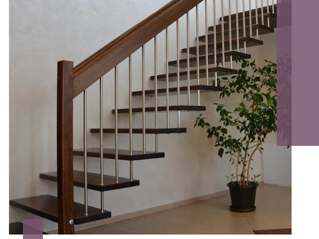 Лестницы на больцах под ключ в Минусинске – изготовление и монтаж