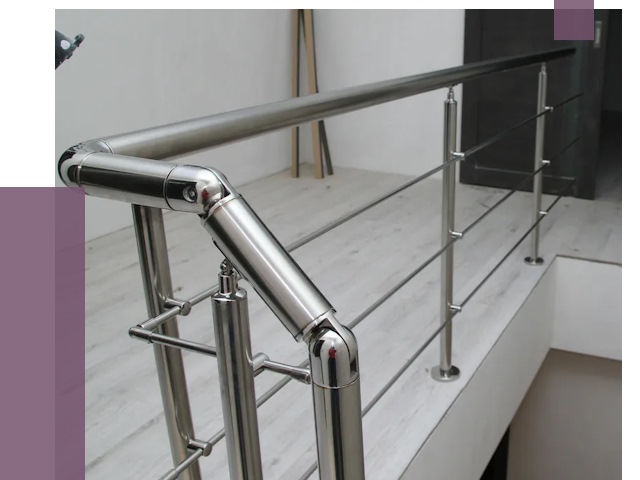 Перила из нержавеющей стали в Минусинске от 8942 руб. под ключ | ПРОЛЁТ-Мнс