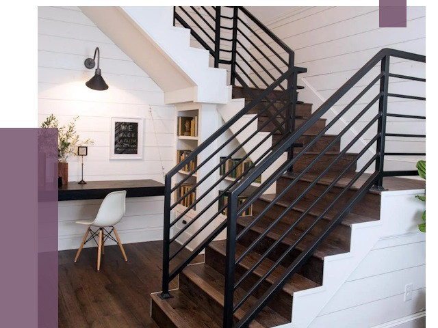 Перила для лестницы в доме в Минусинске от 7367 руб. — ПРОЛЁТ-Мнс