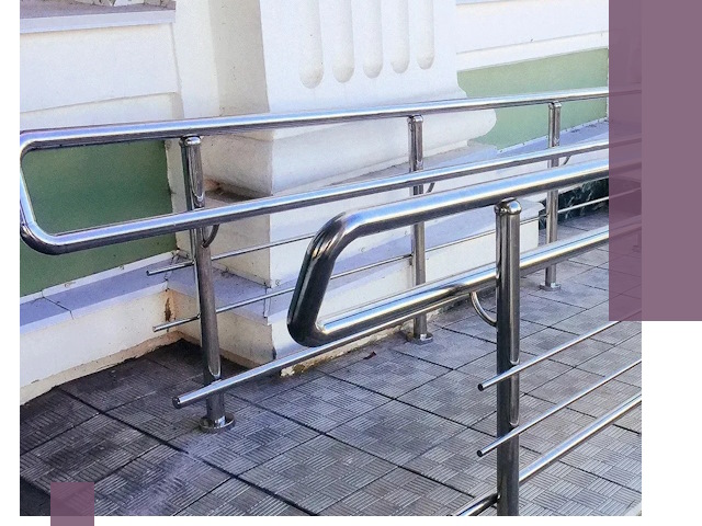 Ограждения пандусов из металла и нержавейки в Минусинске