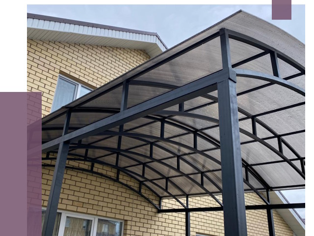 Монтаж козырьков в Минусинске от 11431 руб. | ПРОЛЁТ-Мнс