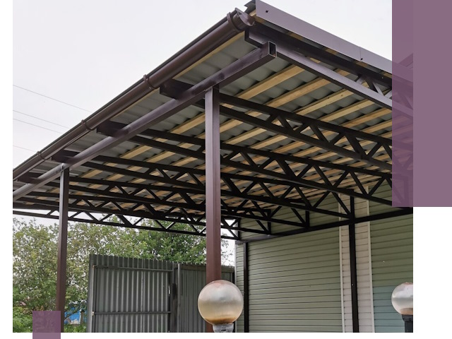 Навесы под ключ в Минусинске: изготовление, монтаж и гарантия