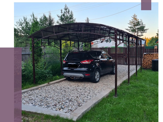 Навесы для автомобиля в Минусинске от 13057 руб.  | ПРОЛЁТ-Мнс