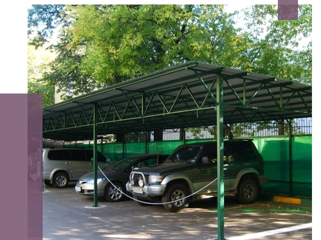 Навесы для парковки в Минусинске от 79764 руб. заказать | ПРОЛЁТ-Мнс