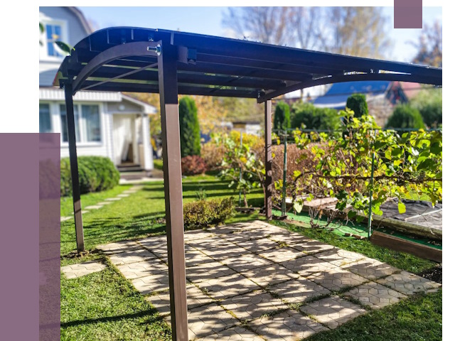 Навесы для дачи в Минусинске от 12650 руб. под ключ — ПРОЛЁТ-Мнс