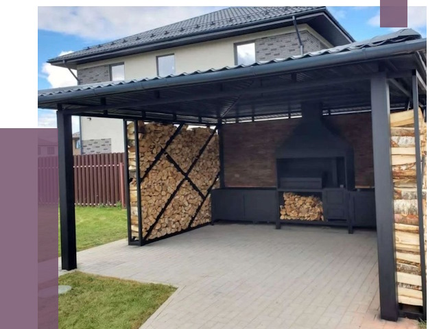 Навесы для барбекю в Минусинске от 12650 руб. под ключ | ПРОЛЁТ-Мнс