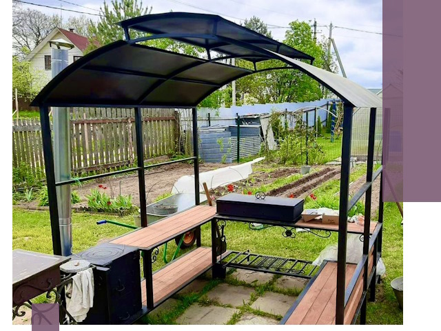 Навесы для барбекю в Минусинске: изготовление, монтаж и демонтаж