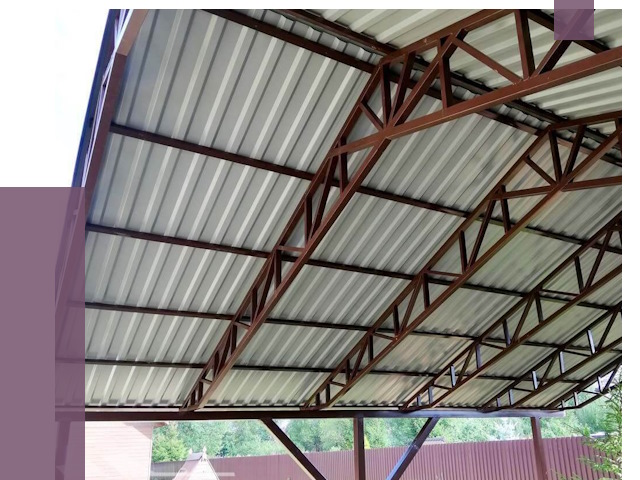 Навесы из профнастила в Минусинске от 7316 руб. | ПРОЛЁТ-Мнс