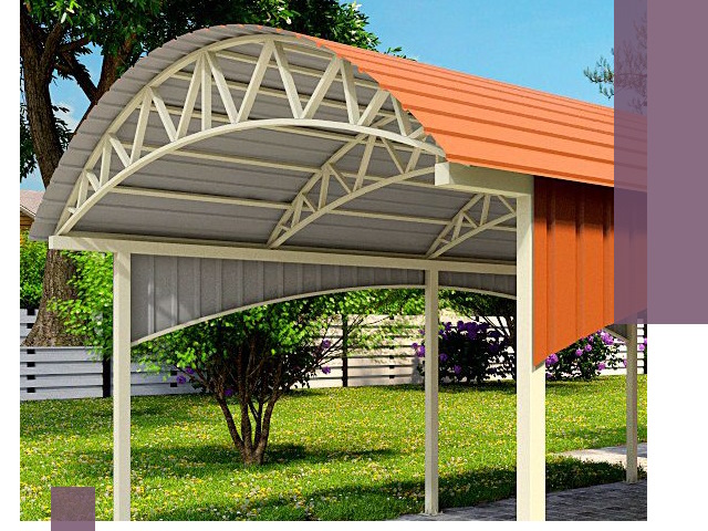 Навесы из профнастила под ключ в Минусинске — установка и монтаж