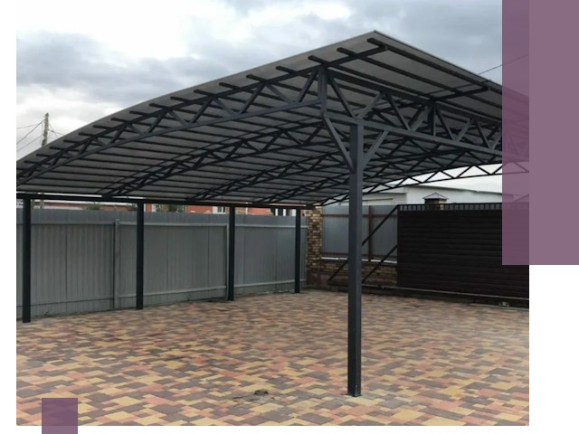 Металлические навесы под ключ в Минусинске — изготовление и монтаж