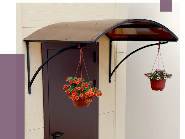 Козырьки над входом в Минусинске от 14733 руб.  | ПРОЛЁТ-Мнс