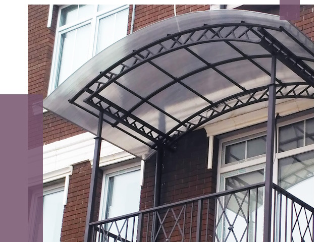 Козырьки над балконом в Минусинске от 8586 руб.  | ПРОЛЁТ-Мнс