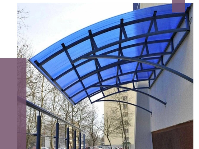 Козырьки из поликарбоната в Минусинске от 4268 руб. под ключ | ПРОЛЁТ-Мнс