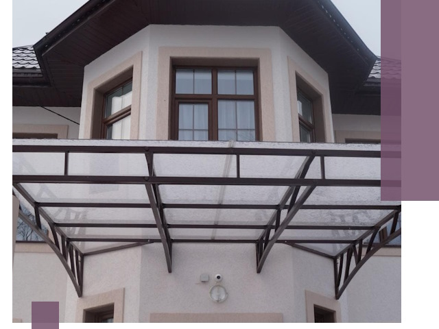 Козырьки из поликарбоната под ключ в Минусинске