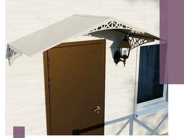 Металлические козырьки на входы и террасы в Минусинске