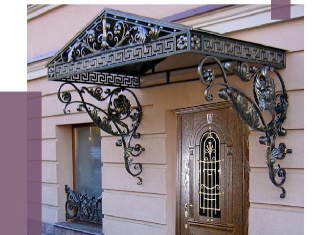 Кованые козырьки в Минусинске под ключ от 12650 руб. — ПРОЛЁТ