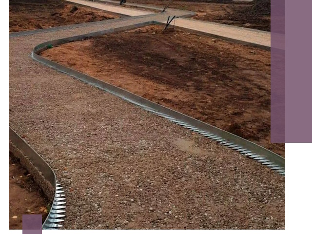 Металлические бордюры под ключ в Минусинске — изготовление и монтаж