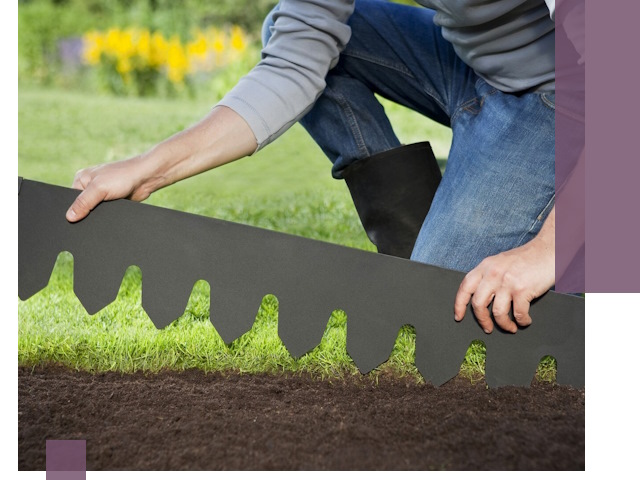 Металлические бордюры для газона в Минусинске — изготовление и монтаж