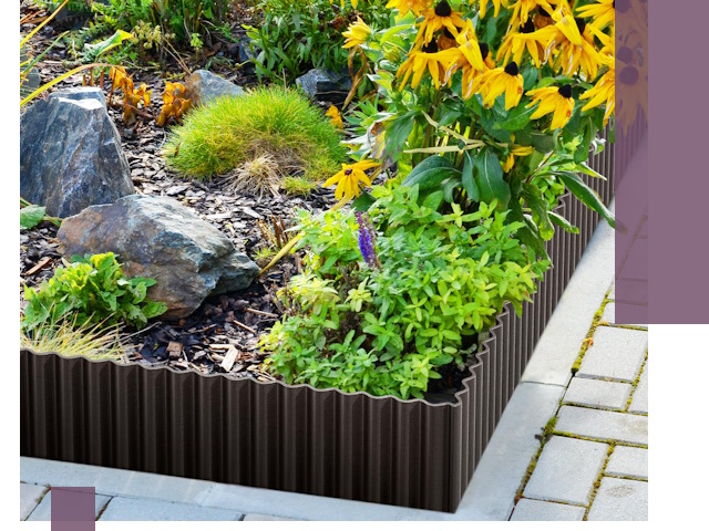 Металлические бордюры для клумб в Минусинске — производство и монтаж