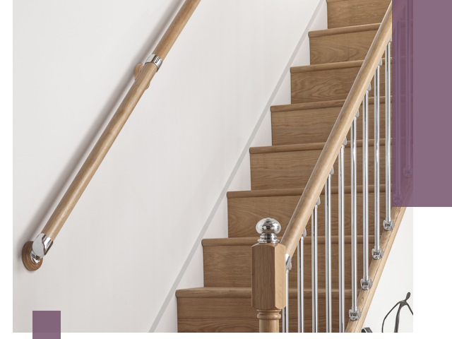 Пристенные поручни из стали и нержавейки под монтаж в Минусинске